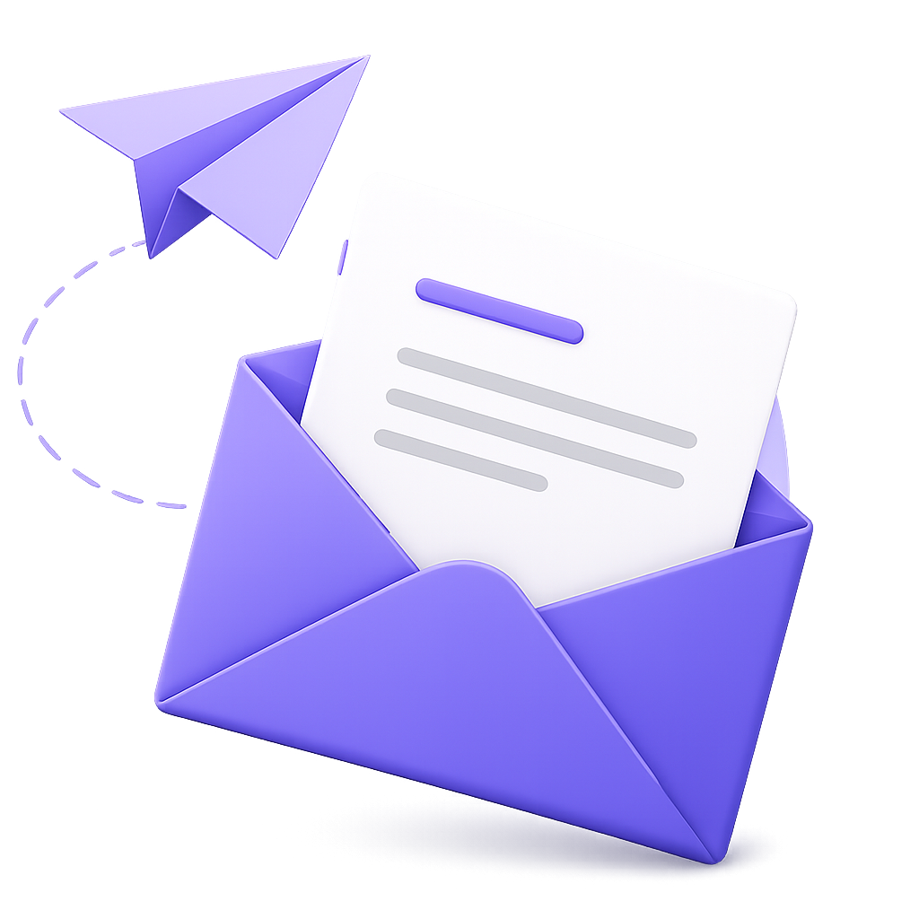 Purple envelope icon